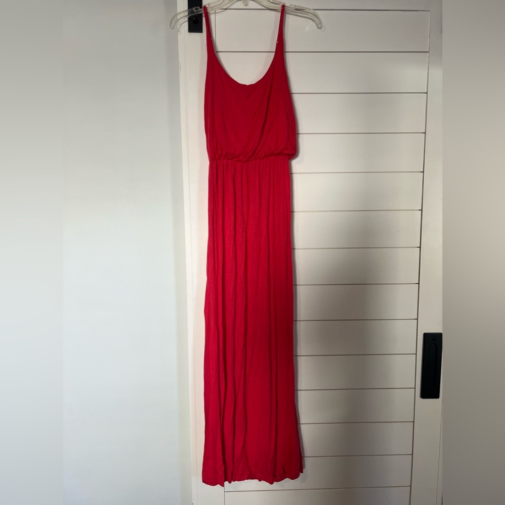 Red maxi dress